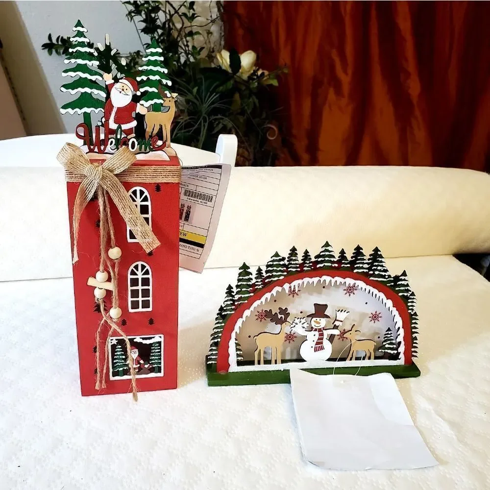 NWT Wooden Christmas Decor